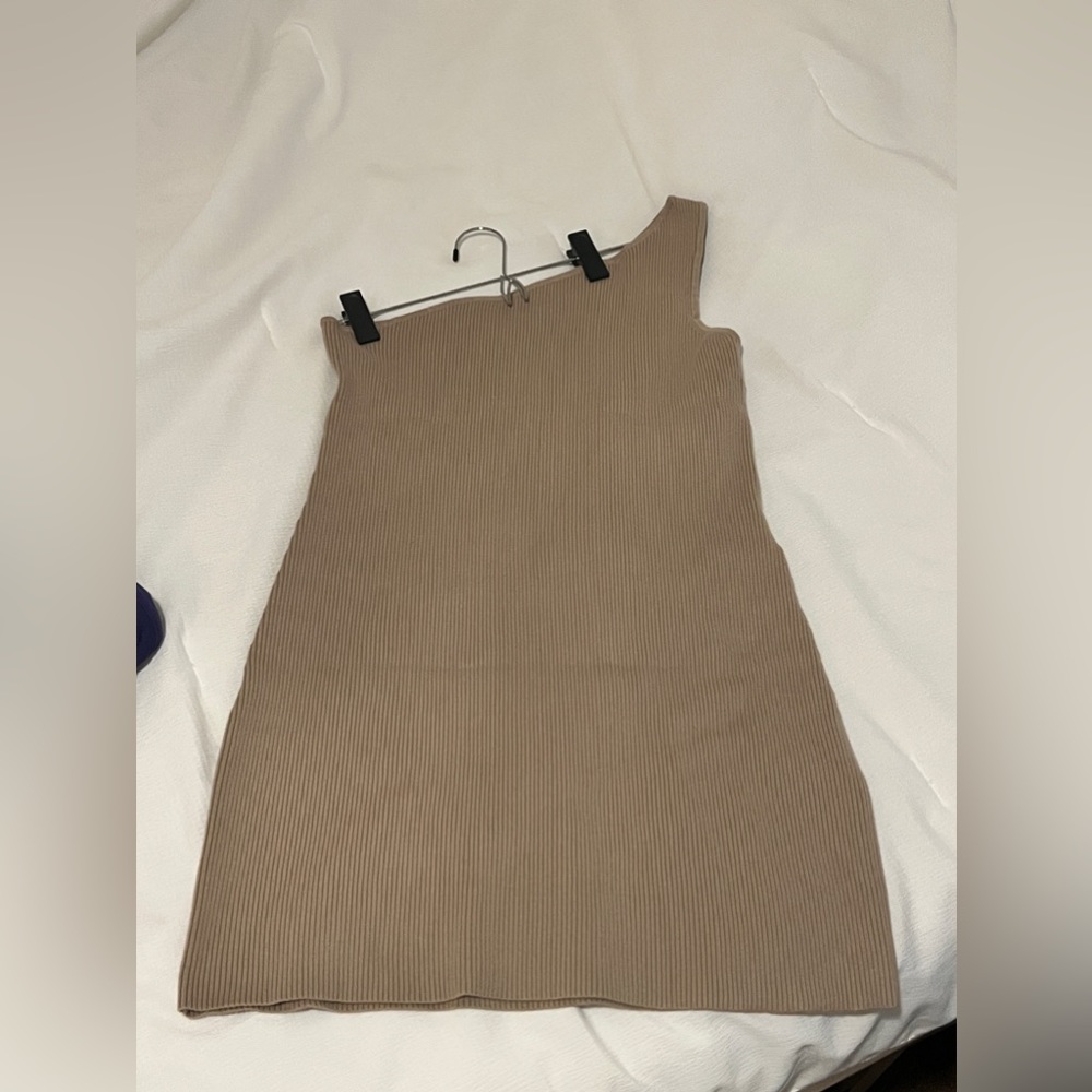 SLY One Shoulder Ribbed Knit Mini Dress - Picture 3 of 6